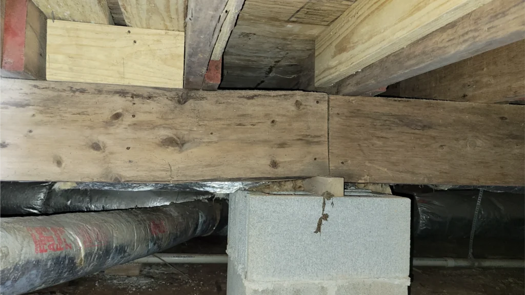 under-floor in crawl space