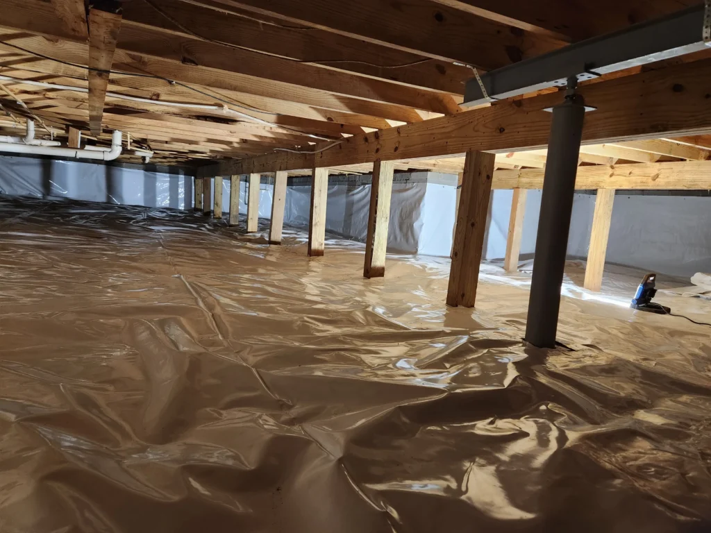 fully encapsulated crawl space under the house