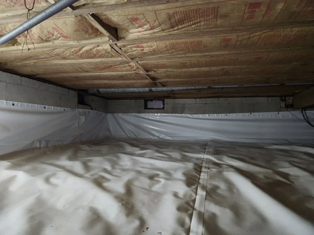photo of the encapsulated crawl space