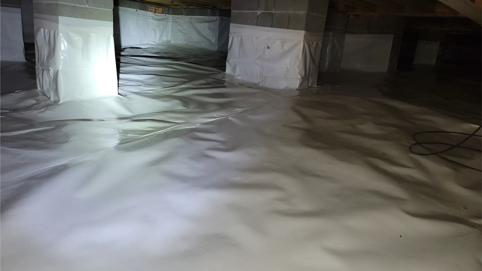 waterproofed crawlspace